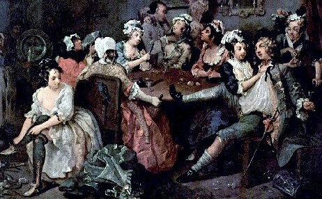 Man with Prostitutes in Tavern